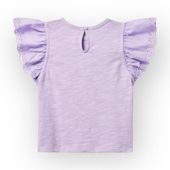 Janie and Jack NWT Purple Flutter Sleeve Top. Size 4 - Picture 3 of 3